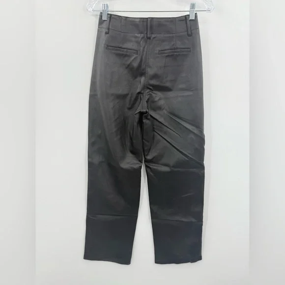 WILFRED‎ FREE Aritzia Black Faux Leather Pants Size 0 - Picture 3 of 5